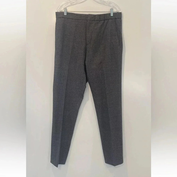 COS Women‎ Wool Blend Pull On Pants Gray Elastic Waist Size 32R (1173) - Picture 1 of 5